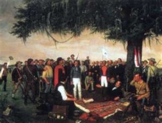 Santa Anna Signs the Treaties of Velasco