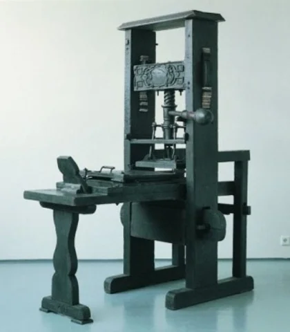 Johann Gutenberg invents the printing press