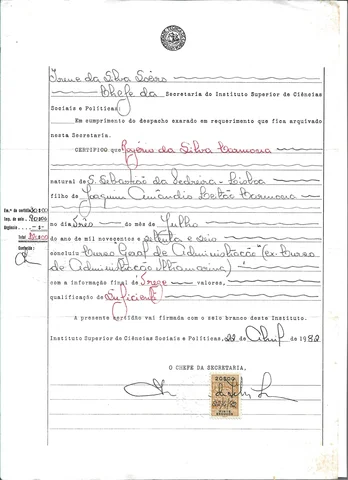 Diploma do Curso Geral de Administração