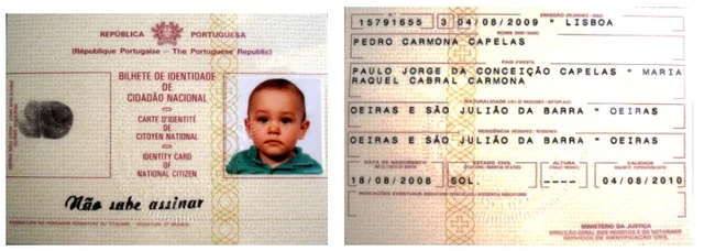 1º Bilhete de Identidade do Pedro