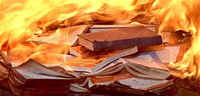 Distruzione opere di s.Cirillo ritenute eretiche ad opera della Chiesa bizantina