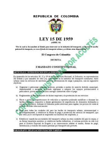 Ley 15 de 1959