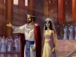 The Queen of Sheba comes to Solomon