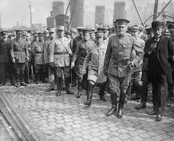 The first 14,000 U.S. infantry troops landed in France