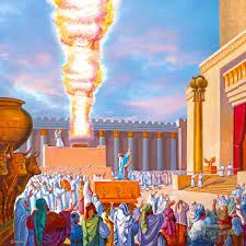 Solomon dedicates the temple