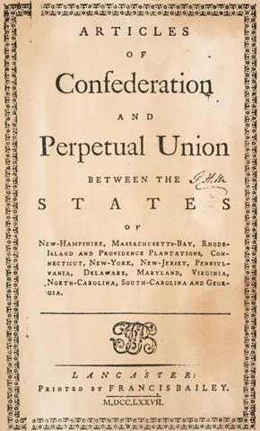 U.S. Constitution Replaces Articles of Confederation