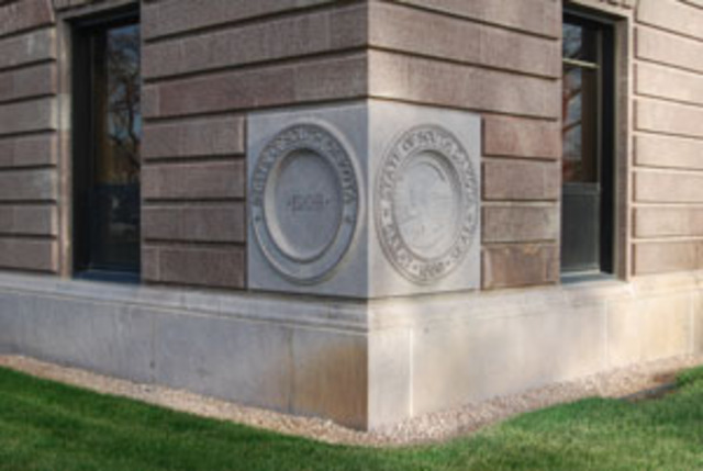 The cornerstone of the new capitol in South Dakota is laid