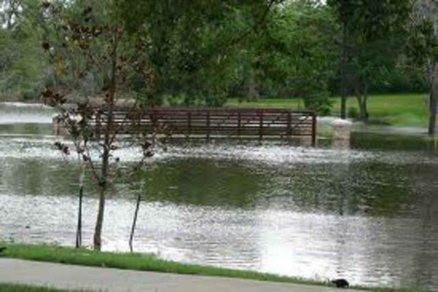 Vinces bayou bridge is destroyed
