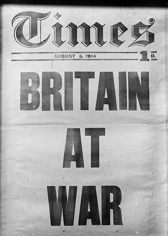 Great Britain declares war on Germany.