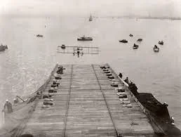 January 18: Eugene B. Ely lands on the deck of the USS Pennsylvania stationed in San Francisco harbor, marking the first time an aircraft lands on a ship.