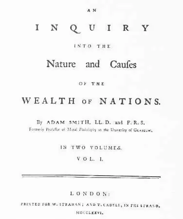 Publishing of "The Wealth of Nations"