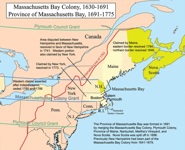 🏴🔵Establecen la colonia de la bahía de Massachusetts