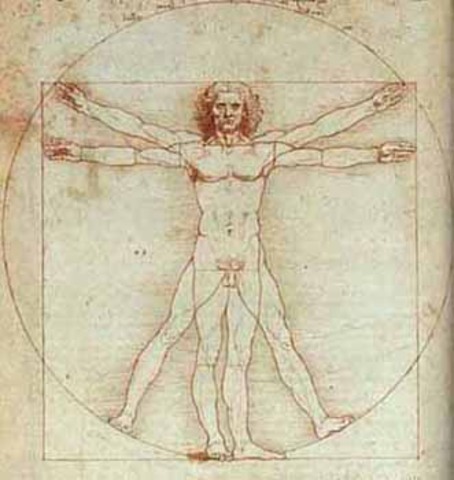 Leonardo completes "Vitruvian Man" sketch