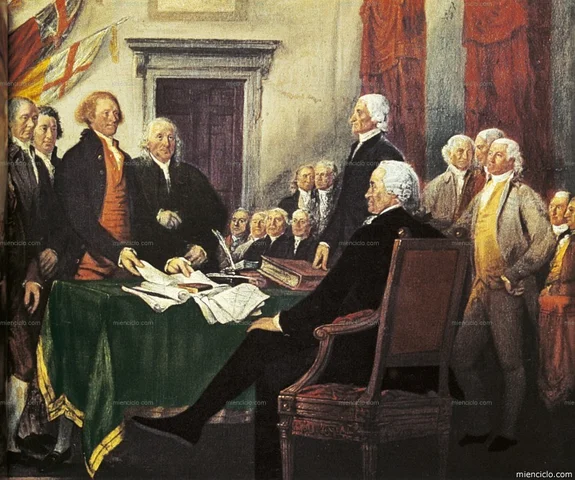 Declaración de la independencia de los Estados Unidos.