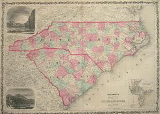 Carolinas split into north and south