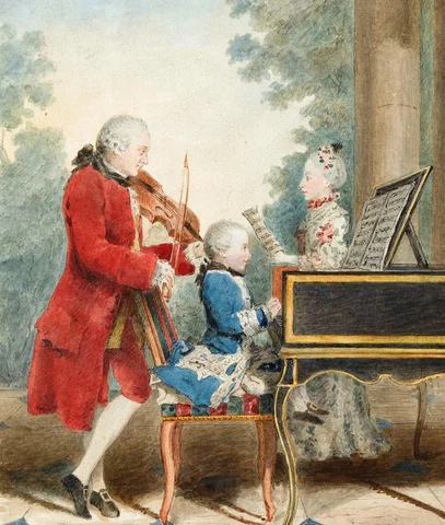 The Mozarts in Concert: Leopold, Wolfgang, and Nannerl by Louis Carmontelle