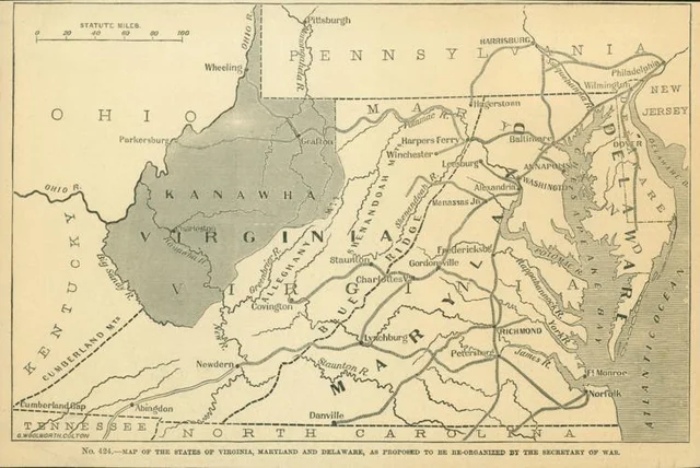 Virginia broke away from that state to form West Virginia