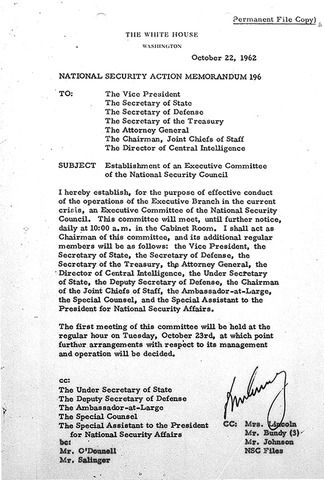 Kennedy writes to Khrushchev