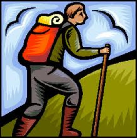 He goes on his first long hike with Frank