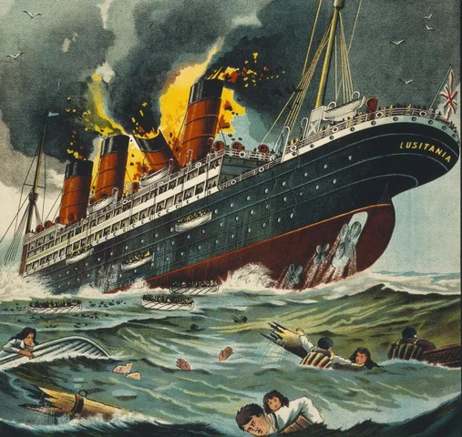 Lusitania sinks