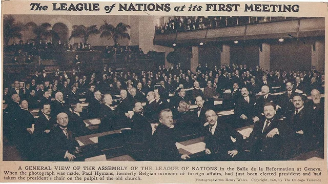 First Meeting of the League of Nations