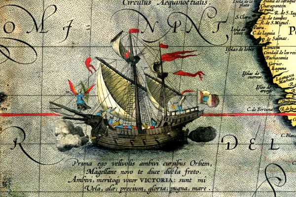 Magellan circumnavigates the globe