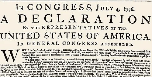 Declaración de Independencia de Estados Unidos