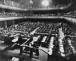 First meeting of the League of Nations