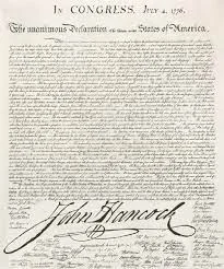 The declaration of independence is signed!