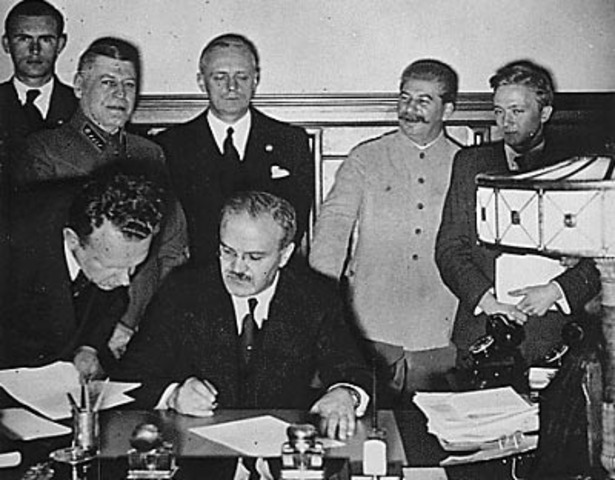 Germany and Soviet Union sign nonaggression pact