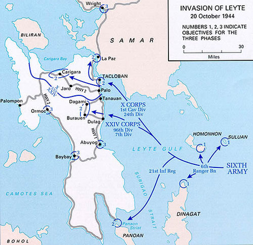 Allies defeat Japan in Battle of Leyte Gulf