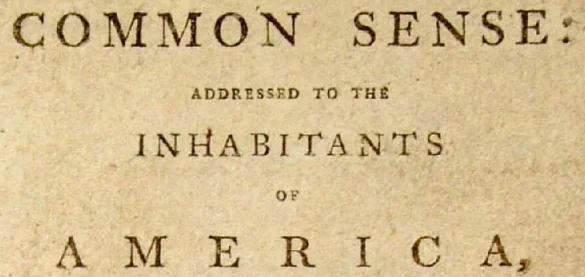 "Common Sense" published by Thomas Paine
