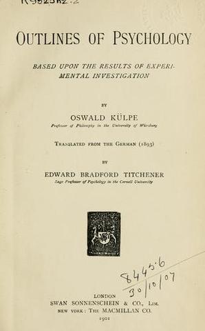 Oswald Kulpe founds systematic experimental introspection
