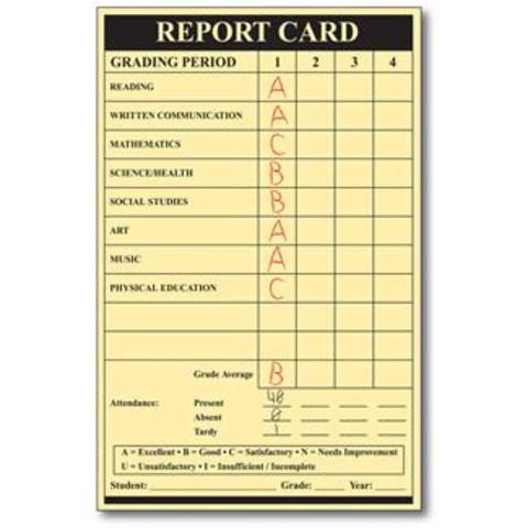 1st report card