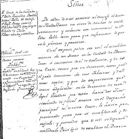 Aparición del Diario de Barcelona
