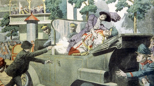 The assassination of Archduke Franz Ferdinand