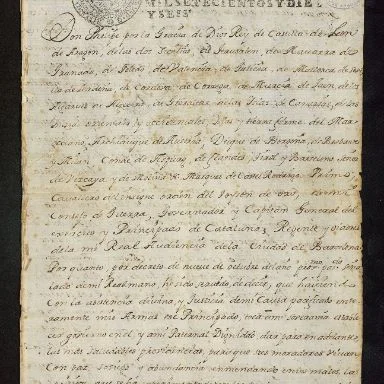 Implante de los Decretos de Nueva Planta para Valencia y Aragón