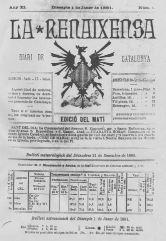 Diari "La Renaixensa"