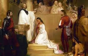 Pocahontas and John Rolfe marry