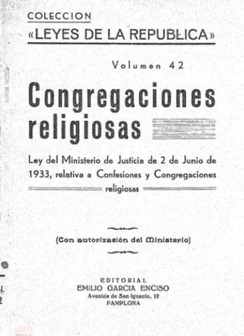 LEY DE CONFESIONES Y CONGREGACIONES