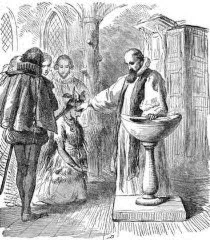 Pocahontas gets Baptized