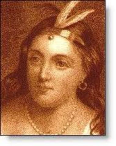 Pocahontas dies at the age of 21 caused by tuberculosis in Gravesend, England