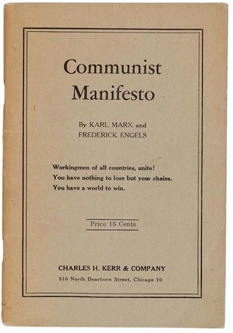Drafting of the comunist manifest