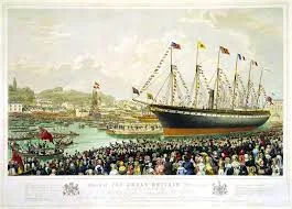 Launch of First Steamship