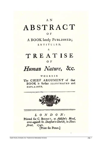 "Extracte o Abstract" - Hume