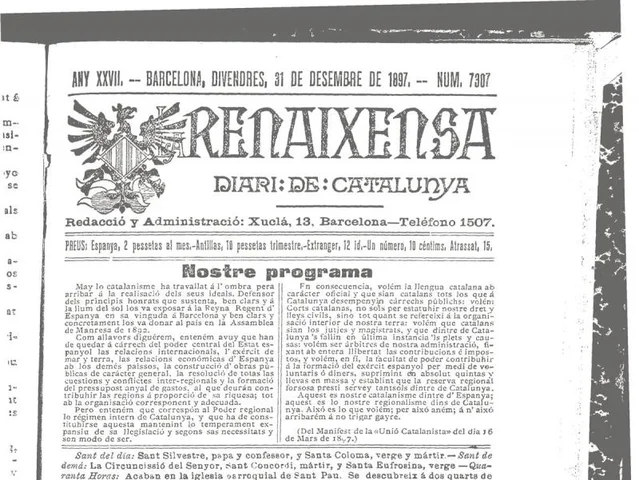 "La Renaixença" es converteix en diari