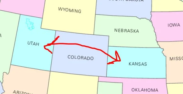 Moved to Kansas