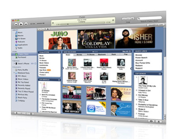 Apple App Store open with an update to iTunes 7.7