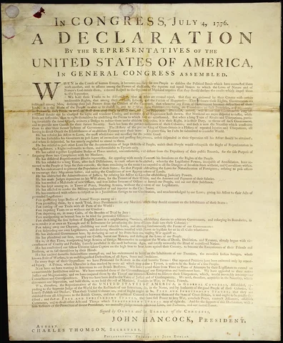 Declaration of Independence was signed