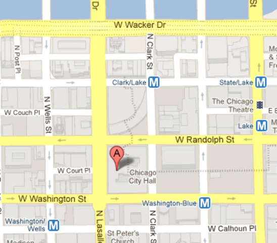 Protestes gathered right outside of the City Council chambers, 2nd floor of City Hall